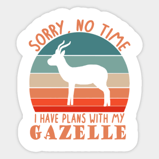 Plans with Gazelle Antilope Fan Saying Design Sticker